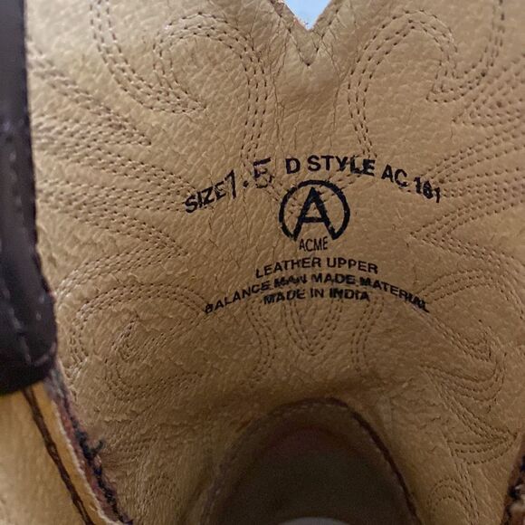 ACME Leather Cowboy Boots Vintage - Picture 12 of 13